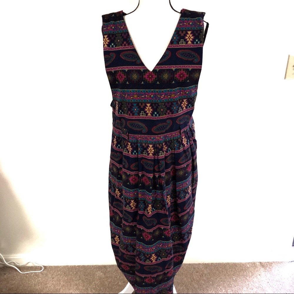 🌵Bryn Connelly colorful long Aztec boho dress  14